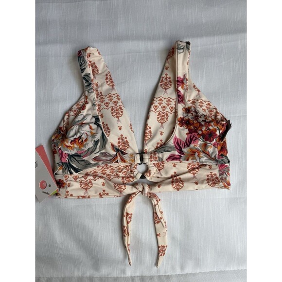 MAAJI Bath Stamp Eloise Long Line Triangle Reversible Bikini Top Sz L New - Picture 7 of 9